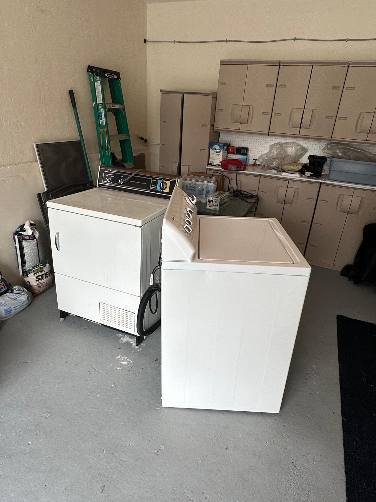 First job - washer and dryer in basement before removal